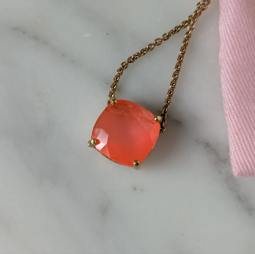 Kate Spade Cause a Stir Necklace in 🪸 🪸 🪸 Coral w/pouch